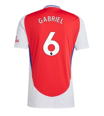 Arsenal Gabriel Magalhaes #6 Primera Equipación 2024-25 Manga Corta